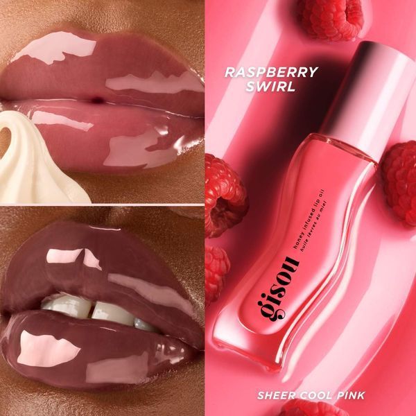 Масло для губ Gisou Honey Infused Lip Oil Raspberry Swirl gs5 фото